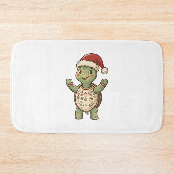 Item preview, Christmas Cute Turtle with Santa Hat  designed and sold by SOUFIANE1991.