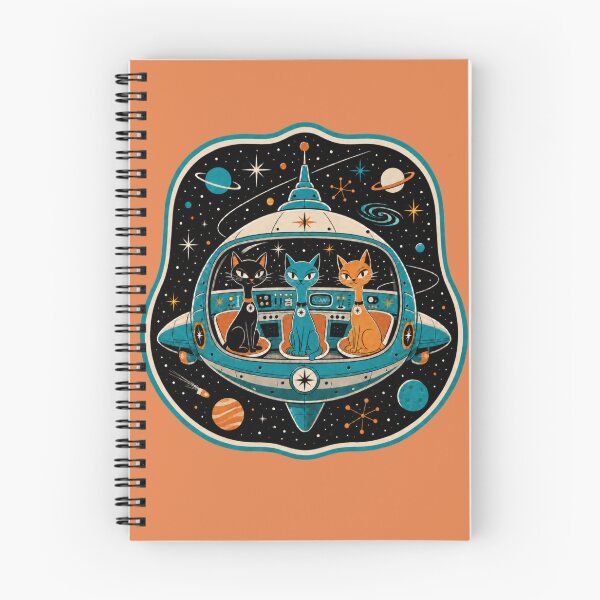 Item preview, MCM Atomic Cats in Space designed and sold by cbfineart.