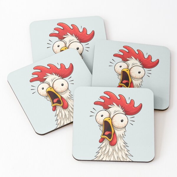Item preview, Funny Screaming Rooster – Shocked Chicken Reaction Meme designed and sold by waikibi ⭐⭐⭐⭐⭐.