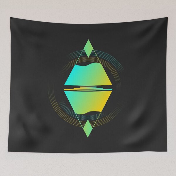 Item preview,  Geometric Diamond Futuristic Neon Tech Art designed and sold by VOIDXX.