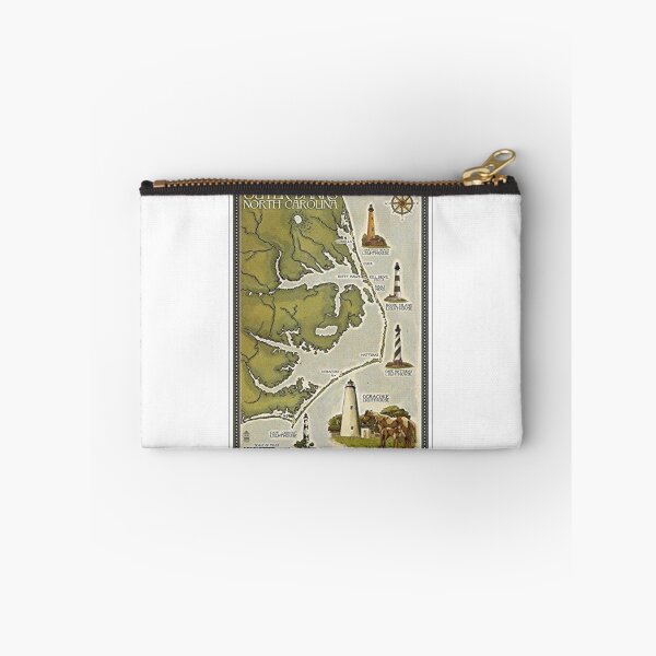 Item preview, Outer Banks – Illustrated Lighthouse Map designed and sold by WATEKE.