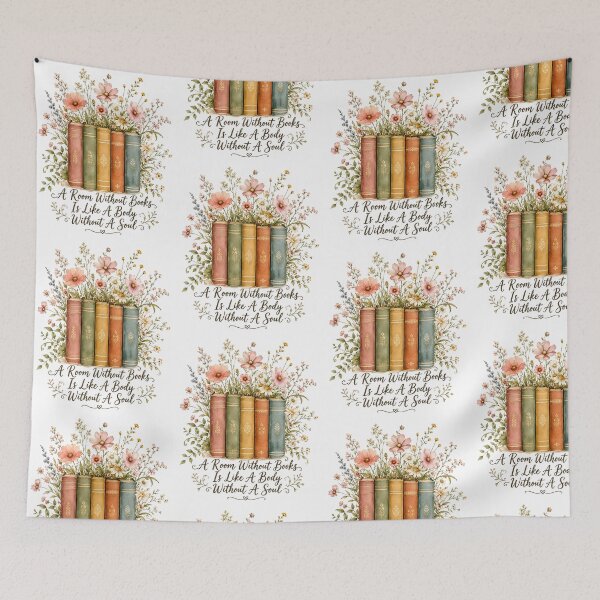 Item preview, No Such Thing As Too Many Books Floral Watercolor Reading Design designed and sold by metalsnak.
