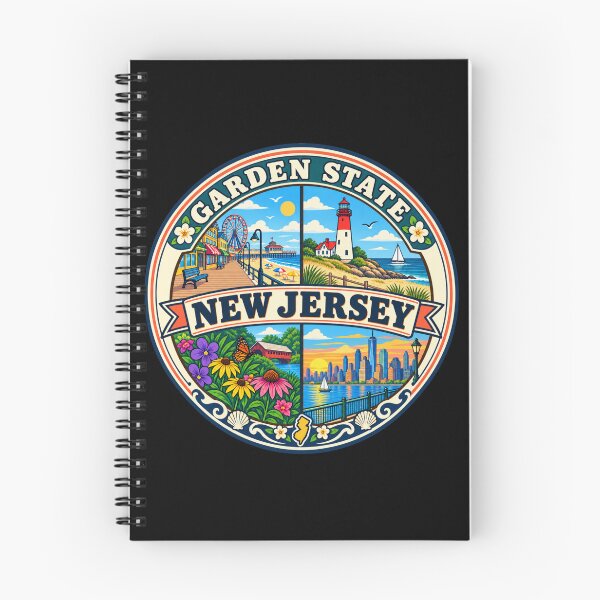 Item preview, New Jersey Garden State Vintage Shore Travel Badge designed and sold by DreamLayerStudio.