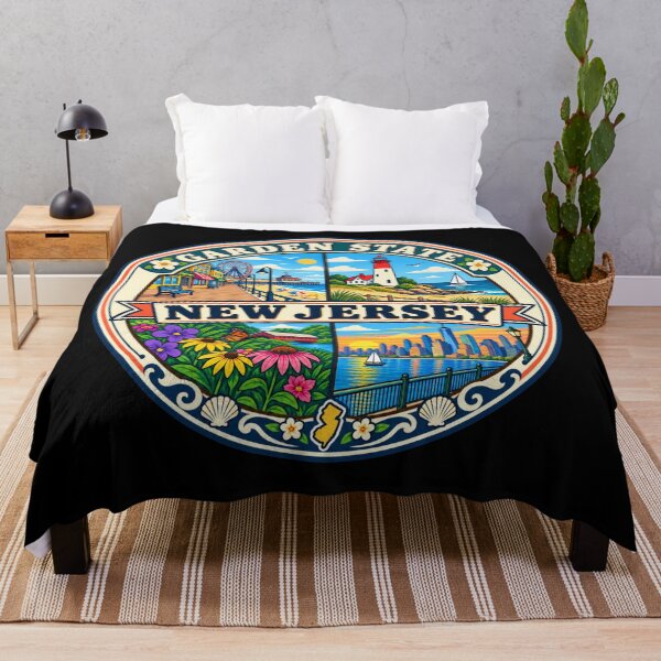 Artikelvorschau, New Jersey Garden State Vintage Shore Reiseabzeichen entworfen und verkauft von DreamLayerStudio.