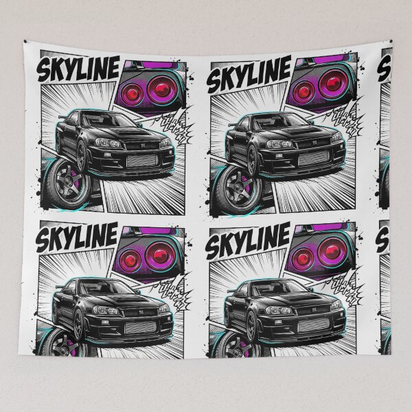 Item preview, Retro 90s Nissan Skyline R34 GT-R - Vintage JDM Legend designed and sold by Karlitox1988.