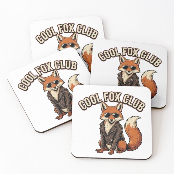 Item preview, Cool Fox Club – Biker Fox in Leather Jacket designed and sold by droidtech.