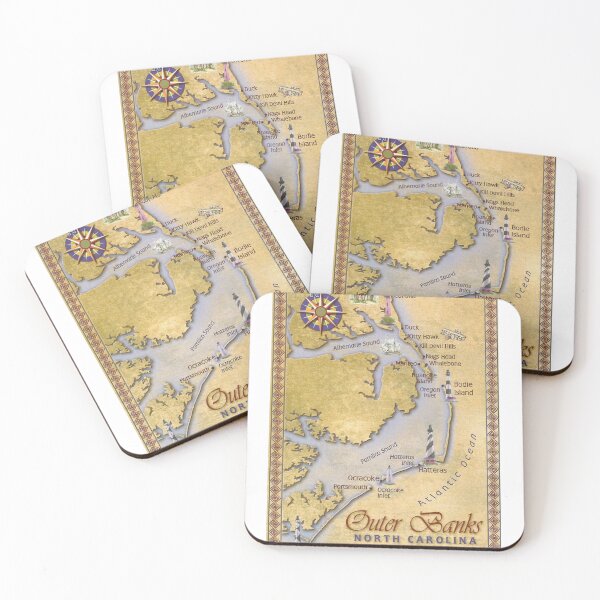 Item preview, Outer Banks – Nautical Heritage Map designed and sold by WATEKE.