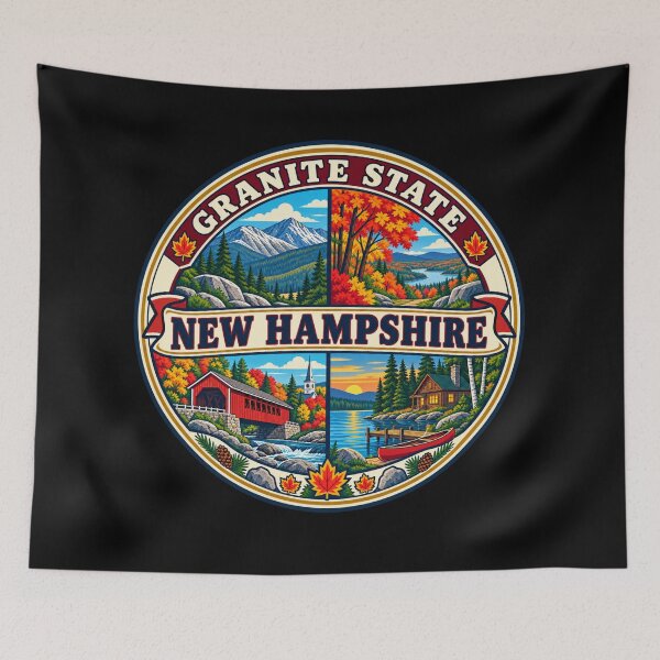 Artikelvorschau, New Hampshire Granite State Vintage Herbstreise-Abzeichen entworfen und verkauft von DreamLayerStudio.