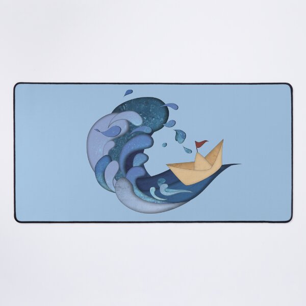 Item preview, Paper Boat Sailing Ocean Waves designed and sold by Teedefy.