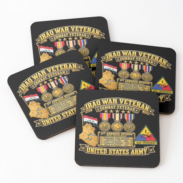 Item preview, Army - Iraq War Veteran - Ribbon Bar - Map - SSI - 1st Armored Division - 3D - Enhanced designed and sold by Military Insignia Products.