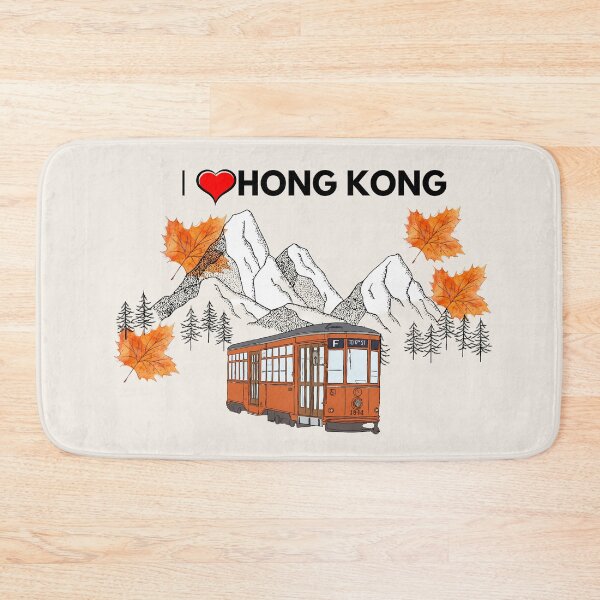 Item preview, Vintage I Love Hong Kong Peak Tram Sketch Art designed and sold by ArtisanPrintHk.