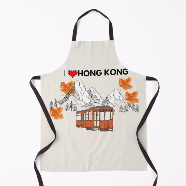 Item preview, Vintage I Love Hong Kong Peak Tram Sketch Art designed and sold by ArtisanPrintHk.