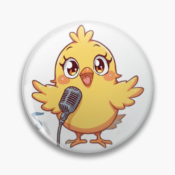 Item preview, Cute Singing Canary with Microphone | Kawaii Yellow Bird Music Lover designed and sold by dreamz-world.