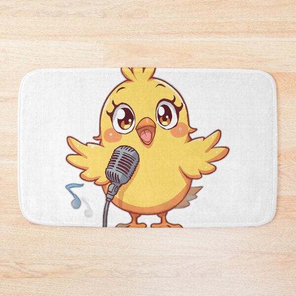 Item preview, Cute Singing Canary with Microphone | Kawaii Yellow Bird Music Lover designed and sold by dreamz-world.