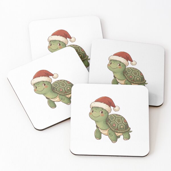 Item preview, Christmas Cute Turtle with Santa Hat  designed and sold by SOUFIANE1991.