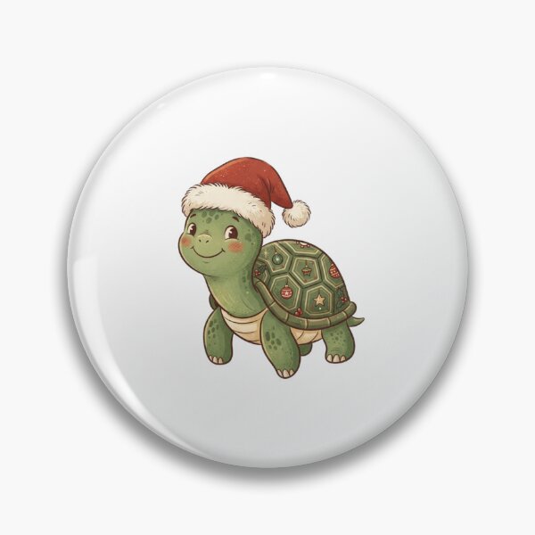 Item preview, Christmas Cute Turtle with Santa Hat  designed and sold by SOUFIANE1991.