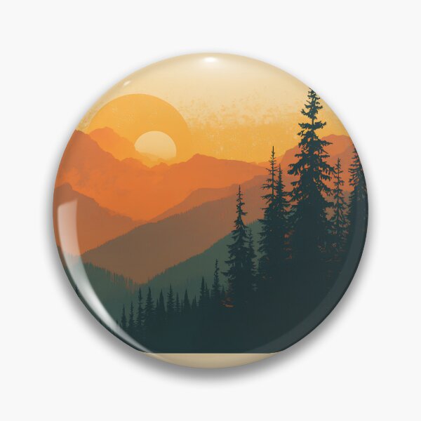 Artikelvorschau, Starry Night Mountain Peak Twilight Forest Vector Landscape entworfen und verkauft von mijaczeek.