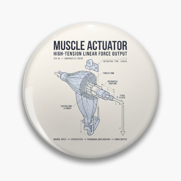 Item preview, Muscle Actuator - Kinesiology Mechanical Blueprint designed and sold by SplashTastic.
