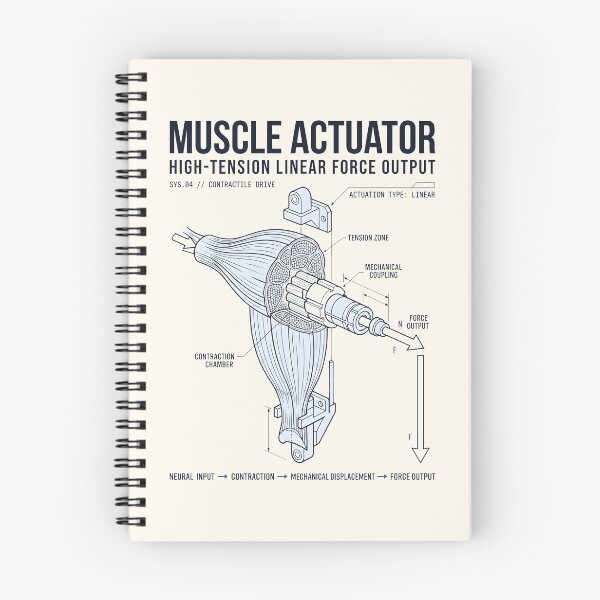 Item preview, Muscle Actuator - Kinesiology Mechanical Blueprint designed and sold by SplashTastic.