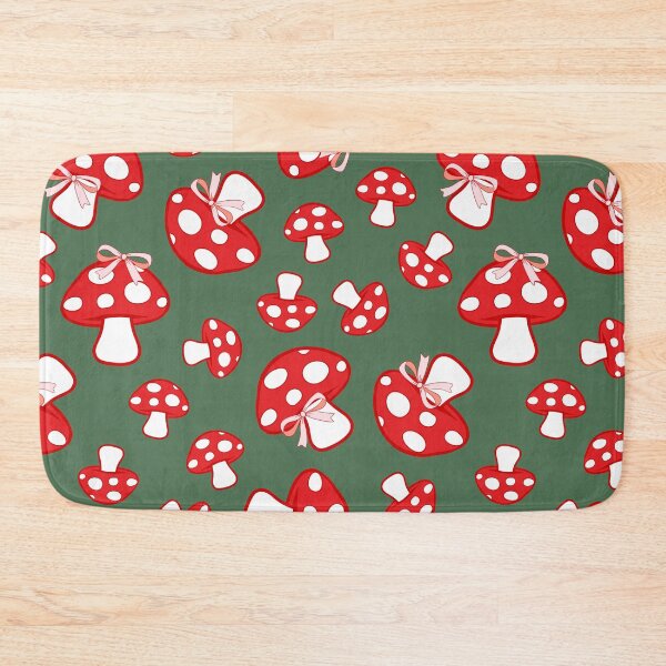 Item preview, Red White Fall Mushroom with Cute Ribbon designed and sold by nurabear.