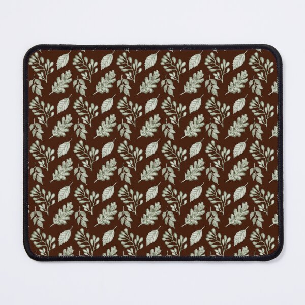 Item preview, Dark Espresso Sage Leaf Pattern | Earthy Aesthetic Botanical Art designed and sold by ​Jyoti Digital Artist.