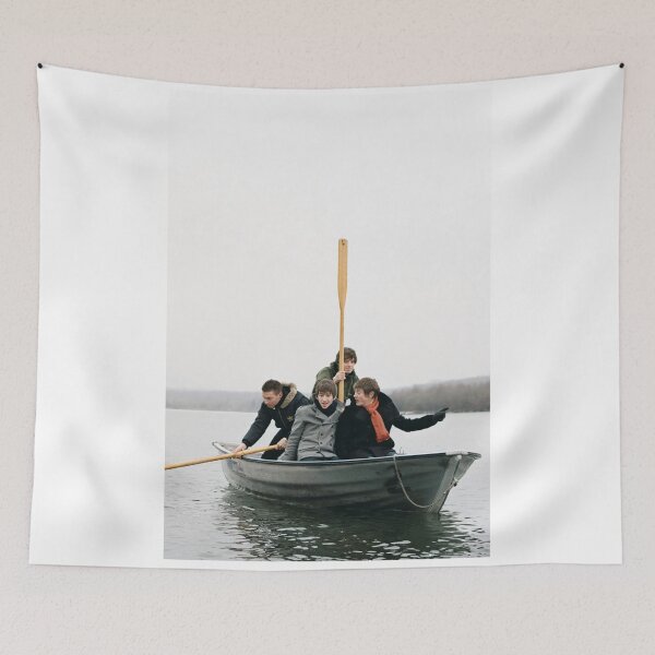 Item preview, Friends Rowing a Boat on a Calm Lake Arctic Monkeys Poster designed and sold by opibuard.