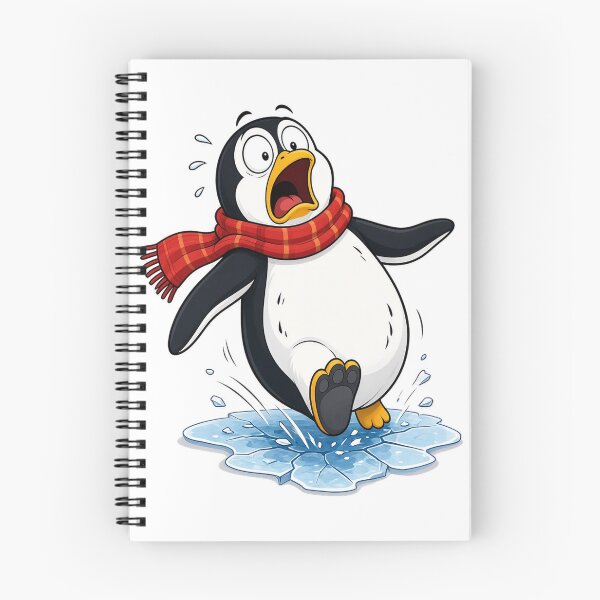 Item preview, Funny Penguin Slipping on Ice Scarf designed and sold by Meemana.