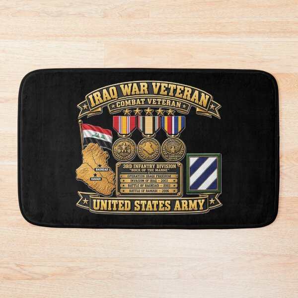 Item preview, Army - Iraq War Veteran - Ribbon Bar - Map - SSI - 3rd Infantry Division - 3D - Enhanced designed and sold by Military Insignia Products.