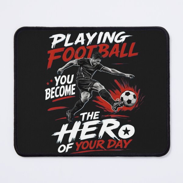 Item preview, Playing Football Become Hero Motivational Sports Soccer Art designed and sold by CloudyCatArt.