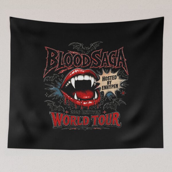 Artikelvorschau, Enhypen Blood Saga Welttournee Gothic Vampire Kpop Konzert entworfen und verkauft von RoadhouseRStore.