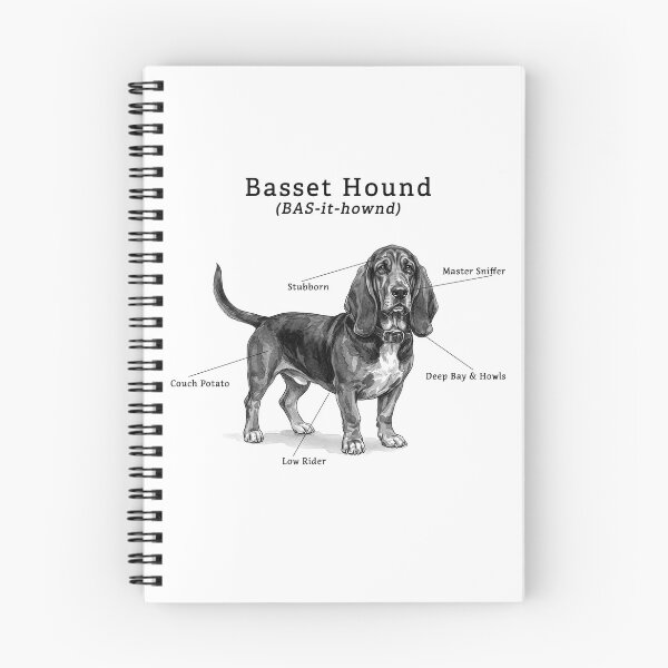 Item preview, Basset Hound Illustration designed and sold by SUP-R-Ts.