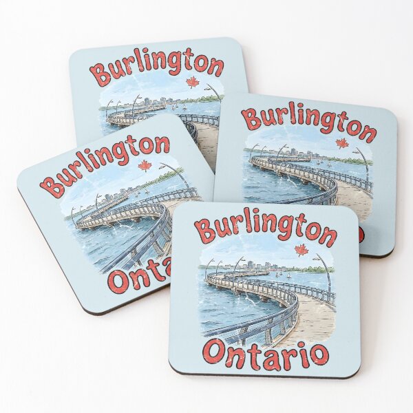 Item preview, Burlington Ontario Canada Cute Color Landscape Skyline designed and sold by HowToCanadian.