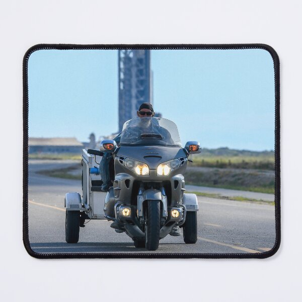 Item preview, Richard Duda rides a Honda Gold Wing away from Starbase on launch day designed and sold by STFPhotoAgency.