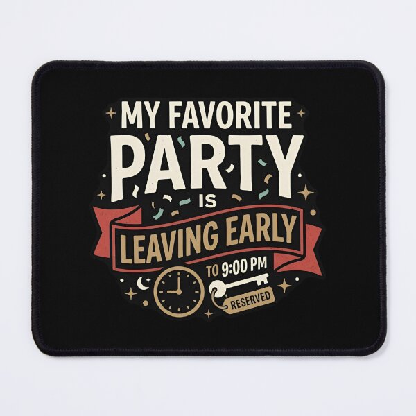 Item preview, My Favorite Party Is Leaving Early Introvert Humor designed and sold by DuckOddity.