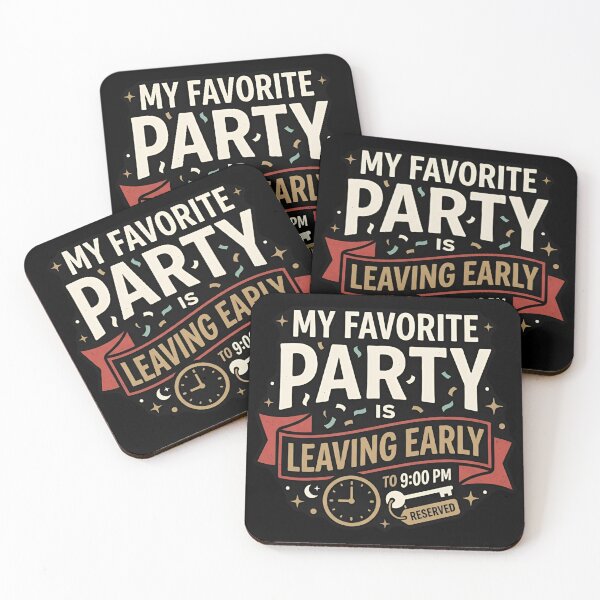 Item preview, My Favorite Party Is Leaving Early Introvert Humor designed and sold by DuckOddity.