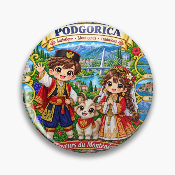 Item preview, Montenegro Podgorica – Kawaii, Adriatic and Balkan Flavors Journey designed and sold by Cifi64.