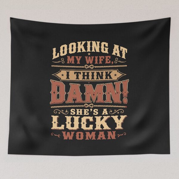 Item preview, Funny Wedding Gift Married Humor Sarcastic Husband Lucky Woman designed and sold by alenaz.