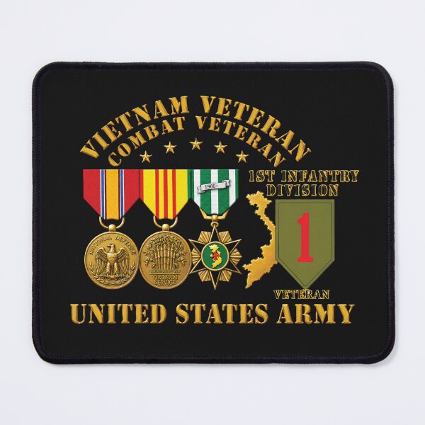 Item preview, Army - Vietnam Vet - w Medals - VN - 1st Infantry Division - 3D Enhanced X 300 designed and sold by Military Insignia Products.
