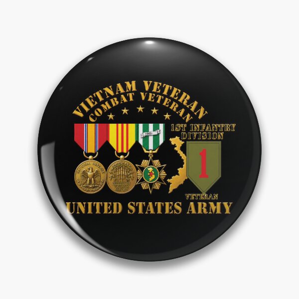 Item preview, Army - Vietnam  Vet - w Medals - VN - 1st Infantry Division - 3D Enhanced X 300 designed and sold by Military Insignia Products.