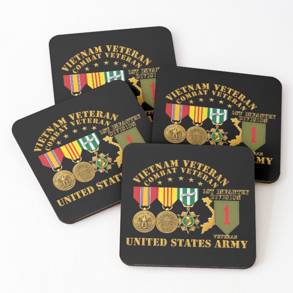 Item preview, Army - Vietnam  Vet - w Medals - VN - 1st Infantry Division - 3D Enhanced X 300 designed and sold by Military Insignia Products.