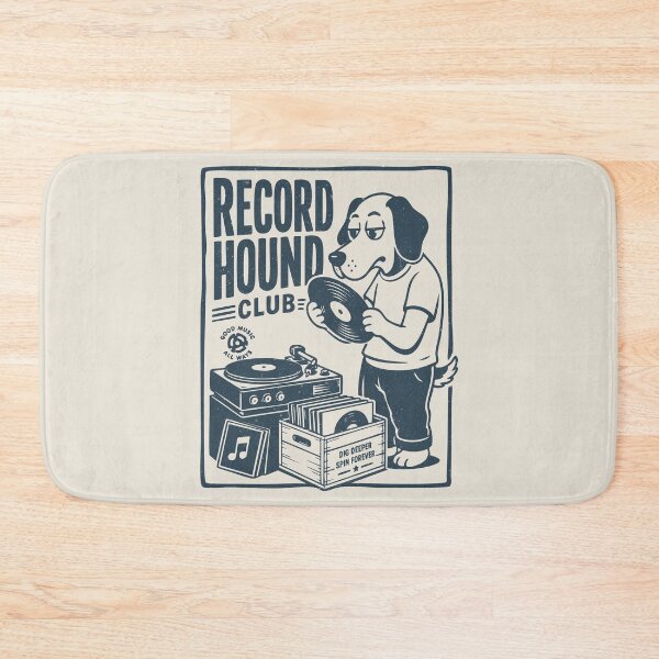 Item preview, Record Hound Club Vintage Vinyl Collector Retro Music designed and sold by CamaleonDesigns.