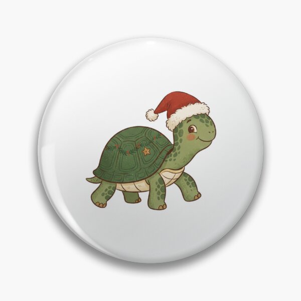 Item preview, Christmas Cute Turtle with Santa Hat  designed and sold by SOUFIANE1991.