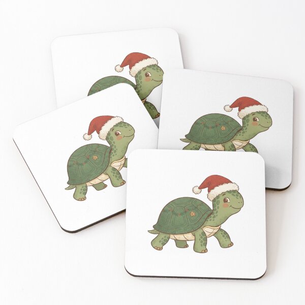 Item preview, Christmas Cute Turtle with Santa Hat  designed and sold by SOUFIANE1991.