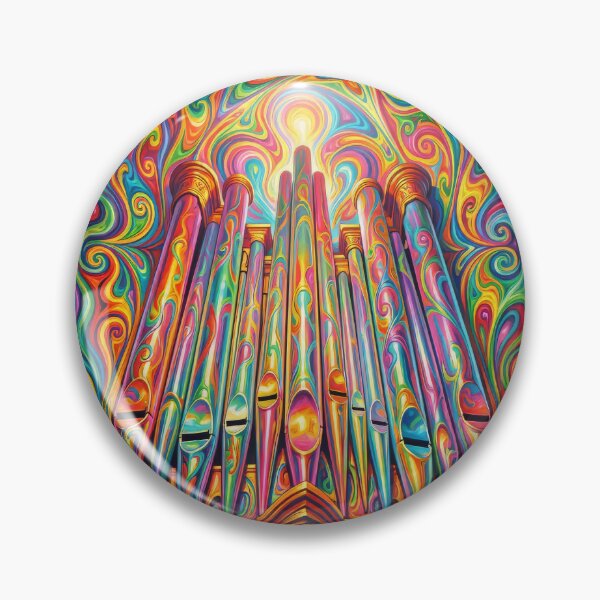 Item preview, Rainbow Pipe Organ Psychedelic Art designed and sold by pinkal.