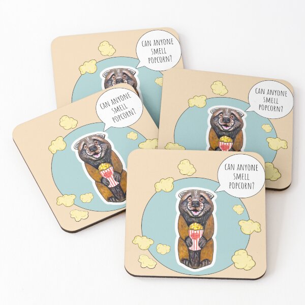 Item preview, Binturong with Pop Corn designed and sold by TurquoiseChicken.