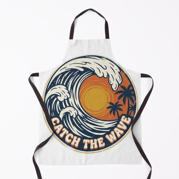 Aperçu de l'œuvre Catch The Wave Retro Ocean Sunset Surf Emblem créée et vendue par Retro Surf & Roam.