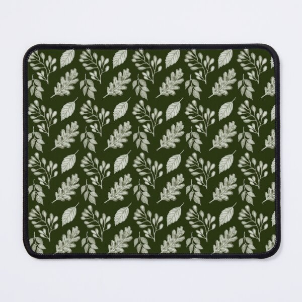 Item preview, Dark Forest Green Sage Leaf Pattern | Earthy Botanical Art designed and sold by Jyoti Digital Artist.