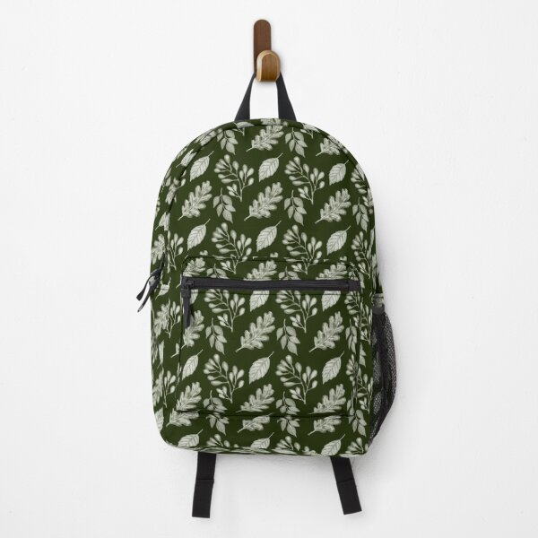 Item preview, Dark Forest Green Sage Leaf Pattern | Earthy Botanical Art designed and sold by ​Jyoti Digital Artist.
