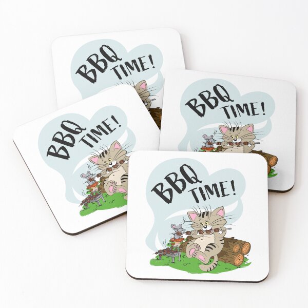 Item preview, BBQ Time Cat and Mouse designed and sold by Ekaterina  Biserova.