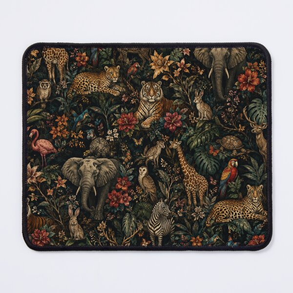 Item preview, Vintage Jungle Animal Pattern Tropical Wildlife designed and sold by ZEYCAT.